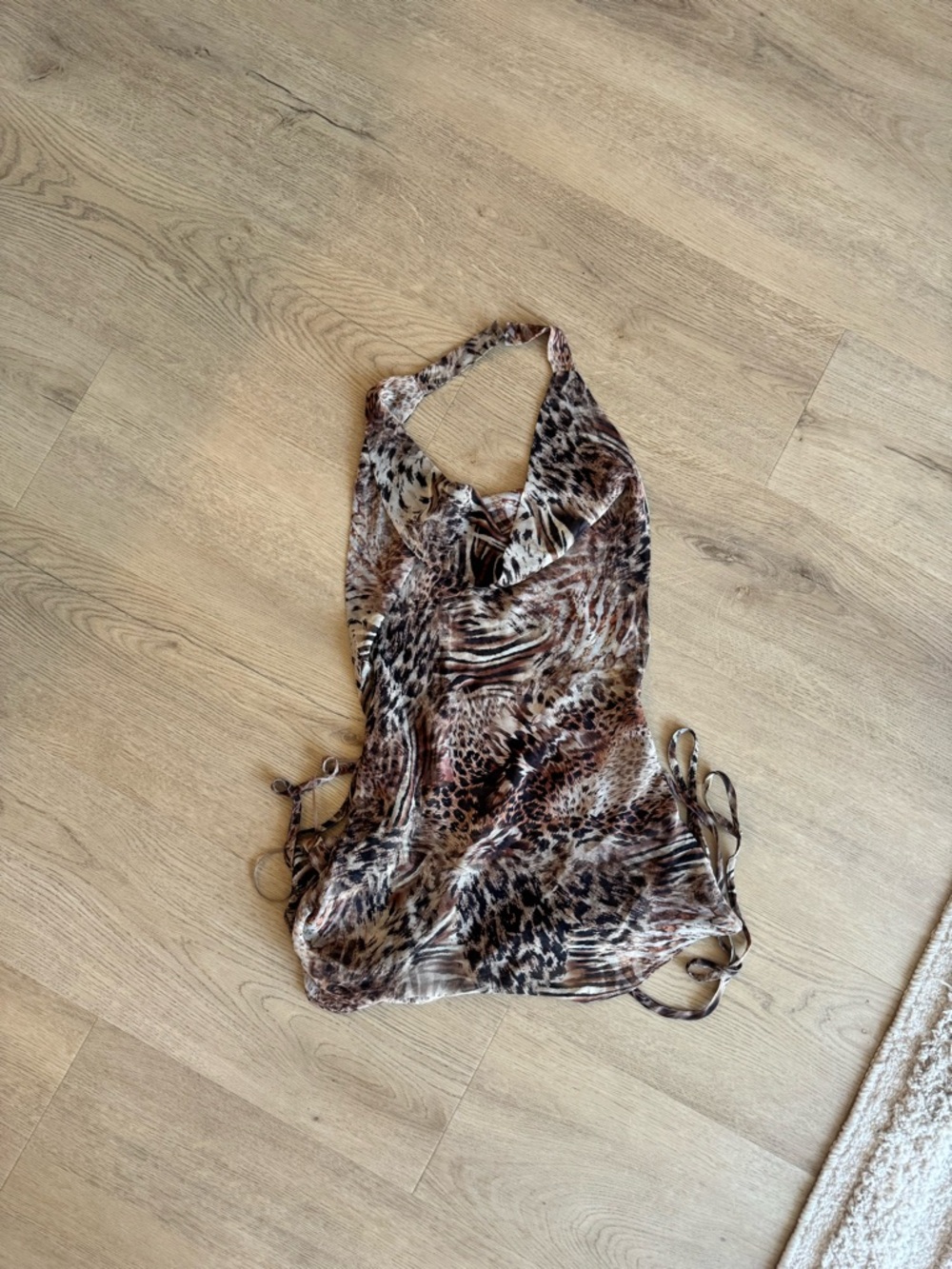 Revolve Lioness Halter Top and Skirt in Chocolate Anima size medium - Picture 4 of 8